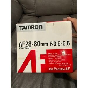 Tamron AF 28-80mm f/3.5-5.6 Aspherical Zoom Lens for Pentax AF Model 177DP Boxed